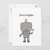 Robot Vielen Dank Domo Arigato Niedlich Funny Geek Postkarte (Vorne/Hinten)