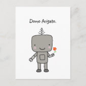 Robot Vielen Dank Domo Arigato Niedlich Funny Geek Postkarte (Vorderseite)