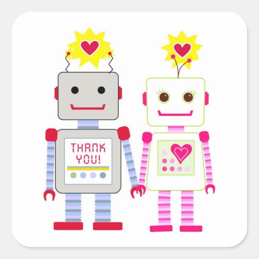 Robot Vielen Dank, Stickers (Vorderseite)
