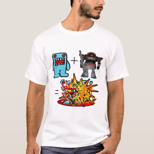 robot_vs_monsterblue T-Shirt (Vorderseite)