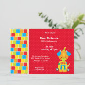 Robot * Wählen Sie die Hintergrundfarbe aus Einladung (Stehend Vorderseite)