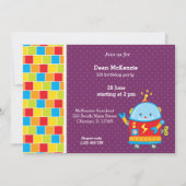 Robot * Wählen Sie die Hintergrundfarbe aus Einladung (Vorderseite)