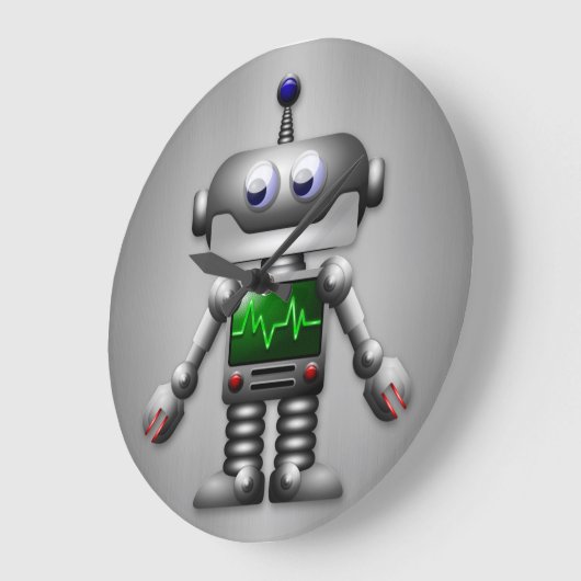 Robot Wall Clock Große Wanduhr (Winkel)
