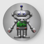 Robot Wall Clock Große Wanduhr (Vorderseite)