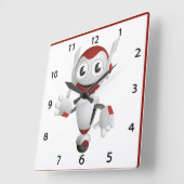 Robot Wall Clock Quadratische Wanduhr (Winkel)