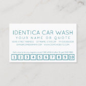 ROBOT WASH customer loyalty punch card Treuekarte (Rückseite)