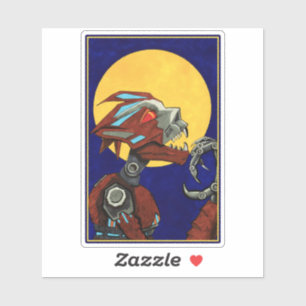 Robot Werewolf Wolf Man Aufkleber