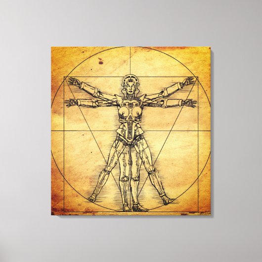 Robot Woman Leinwanddruck (Vorderseite)