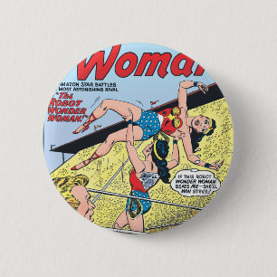 Robot Wonder Woman Button