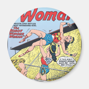 Robot Wonder Woman Magnet