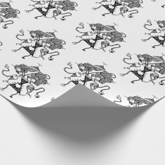Robot Wrapping Paper Geschenkpapier (Ecke)