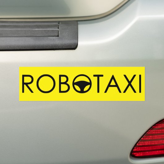 Robotaxi Autoaufkleber "Yellow Cab Edition" (Auf Auto)