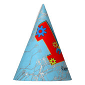 Roboter-1. Geburtstag Partyhütchen (Links)