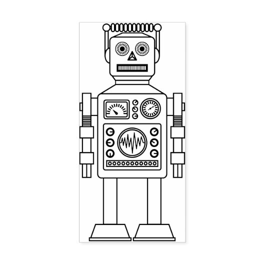 Roboter 200423(03) gummistempel (Prägung)