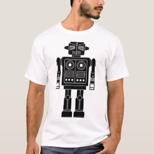 Roboter 270620/010 - Schwarzer und Weißer T - Shir T-Shirt