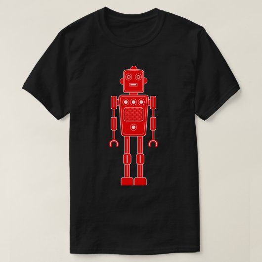 Roboter 270620/011 - Roter und Weißer T - Shirt (Design vorne)