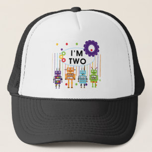 Roboter-2. Geburtstags-T-Shirts und Geschenke Truckerkappe