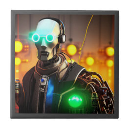 Roboter 2 kleine Keramik Fliese