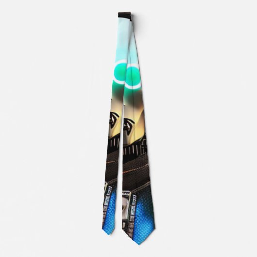 Roboter-2-Männer-Krawatte Krawatte (Rückseite)