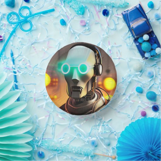 Roboter-2-Papierschale Pappteller (Party)