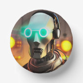 Roboter-2-Papierschale Pappteller (Vorderseite)