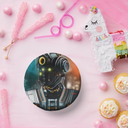 Roboter-3-Papierschale Pappteller (Party)