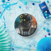 Roboter-3-Papierschale Pappteller (Party)