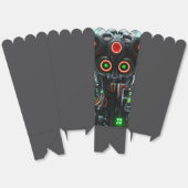 Roboter-3-Popcornboxen Geschenkschachtel (Ungeklappt)