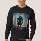 Roboter 4 Männer schwarzes Sweatshirt (Vorderseite)