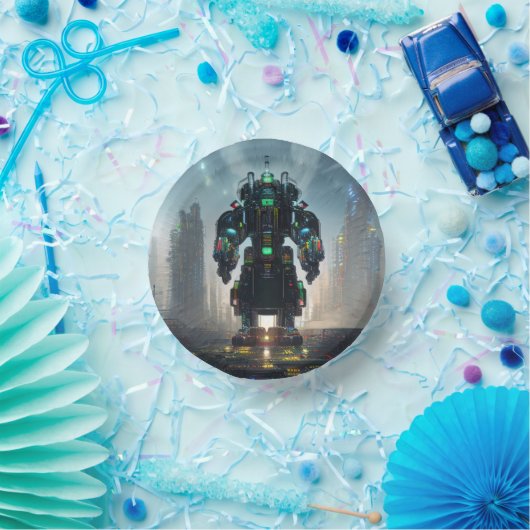 Roboter-4-Papierschale Pappteller (Party)