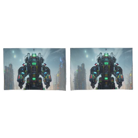 Roboter 4 Standard-Kopfkissengehäuse 2 Seiten Kissenbezug (Vorderseite-Set)