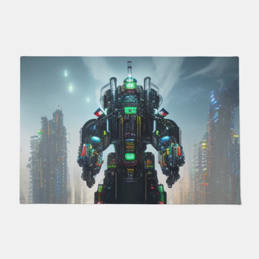 Roboter-4-Türmatte Fußmatte (Vorderseite)