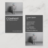 Roboter - 70pc Grau Visitenkarte (Vorne/Hinten)