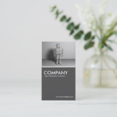 Roboter - 70pc Grau Visitenkarte (Stehend Vorderseite)