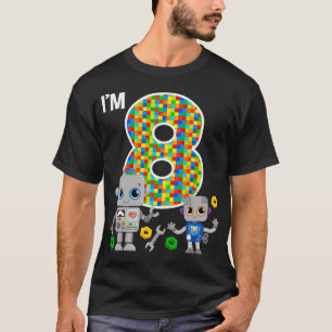 Roboter 8. Geburtstag Roboter Party Robotics 8 Jah T-Shirt