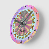 Roboter-Alien-Attacken-Uhr Runde Wanduhr (Winkel)