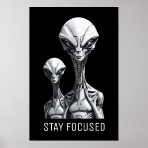 Roboter-Aliens Poster