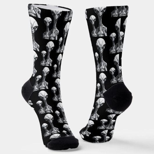 Roboter-Aliens Socken (Gewinkelt)