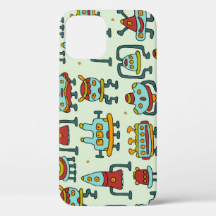 Roboter Aliens Vintage-Muster-Illustration Case-Mate iPhone Hülle