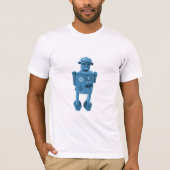 Roboter-Angriff! Blauer T-Shirt (Vorderseite)