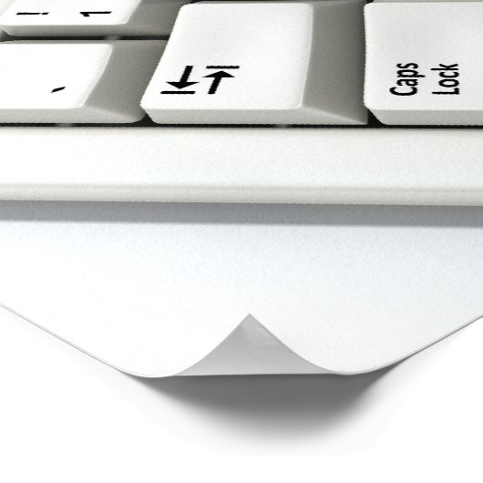 Roboter arbeiten am Computer Poster (Ecke)