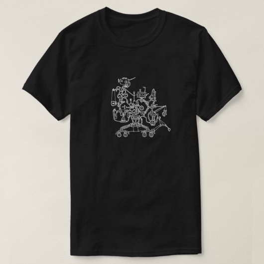 Roboter-Arbeitskraft-Gekritzel-T - Shirt (Design vorne)