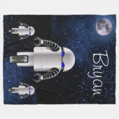 Roboter-Armee-Fleece-Decke Fleecedecke (Vorderseite (Horizontal))