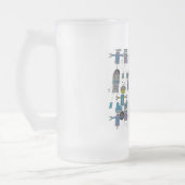 Roboter-Armee-mattierte Tasse (Links)