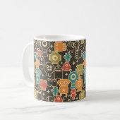 Roboter auf braun kaffeetasse (Vorderseite Links)