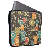 Roboter auf braun laptopschutzhülle (Vorne Rechts)