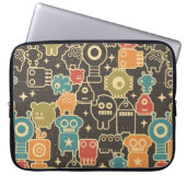 Roboter auf braun laptopschutzhülle (Vorderseite)