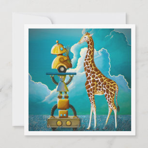 Roboter auf Safari - Mini Print