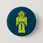 Roboter-Aufkleber Button (Vorderseite)