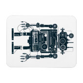 Roboter aus analogen Retro-Geräten Magnet (Horizontal)